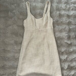 Abercrombie & Fitch Cream Tweed Mini Dress